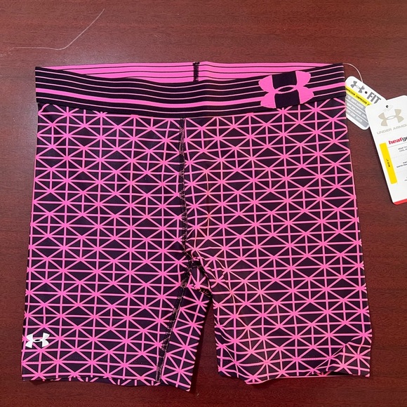 Under Armour Pants - Under Armour Pink and Black Patterned Shorts